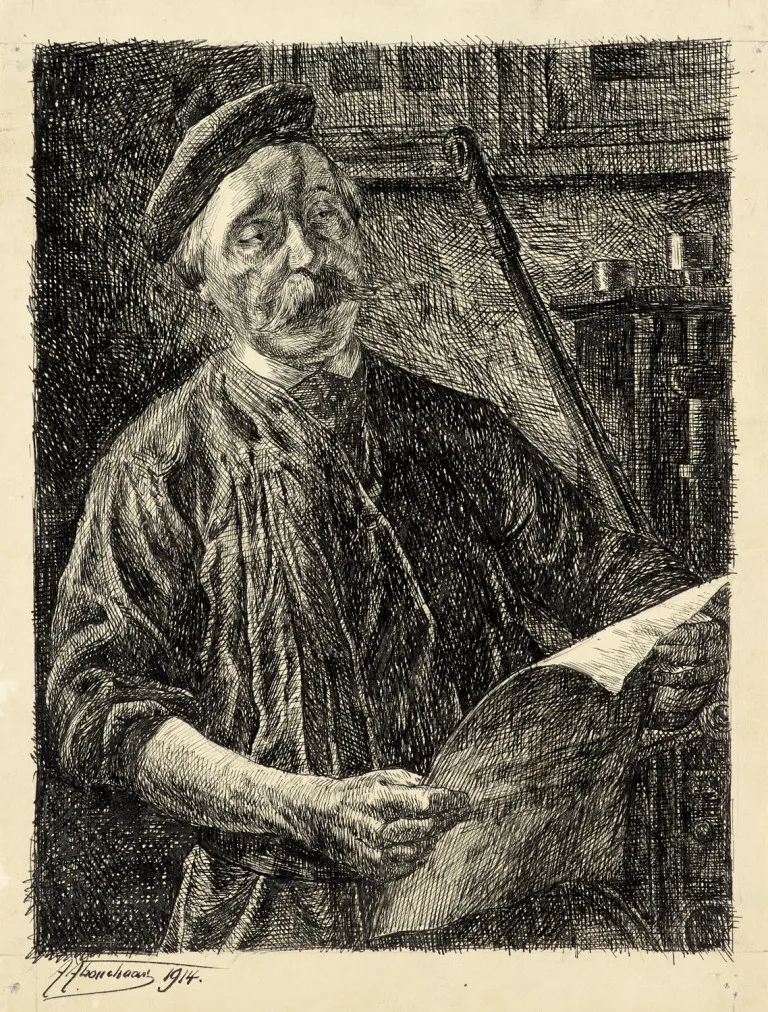 Collectie van drie originele pentekeningen