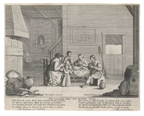 Johann Gottlieb Prestel – Dvojice při rozhovoru