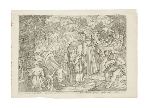 Francesco Valegio – Čtyři listy ze série "Venationes Ferarum, Avium, Piscium" podle Jana van der Straet, zvaného Stradanus