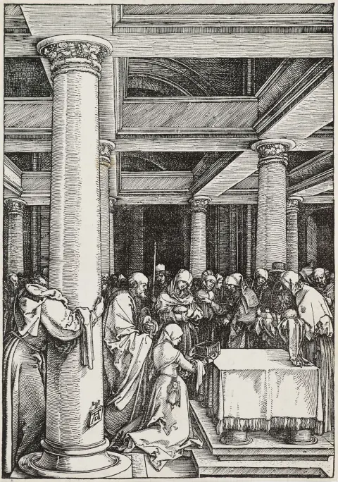Albrecht Dürer – Představení v chrámu