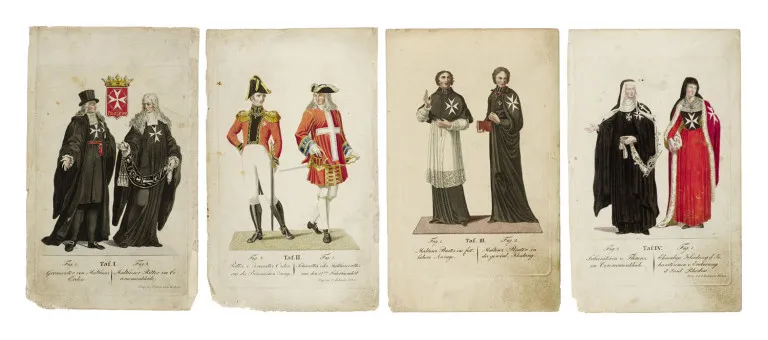 Sammlung von 83 Tafeln sämtlicher geistlicher und weltlicher Ritter- und Damenorden