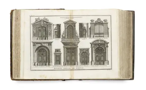Augustin Charles de Aviler – Podrobný návod k civilní architektuře, včetně životopisů a pěti řádů J. Bar. de Vignola