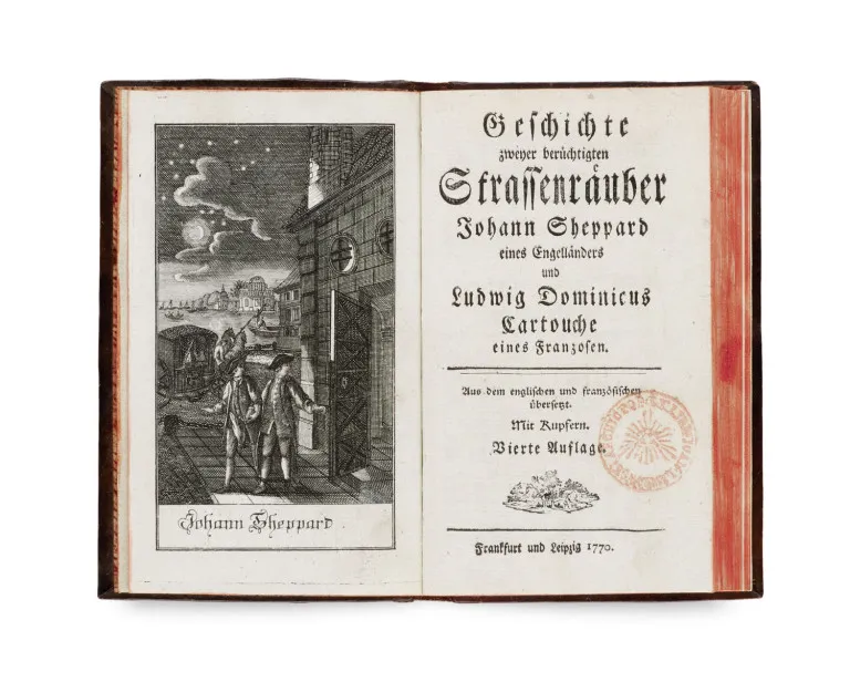 Histoire de deux célèbres voleurs de grand chemin Johann Sheppard, un Anglais, et Ludwig Dominicus Cartouche, un Français