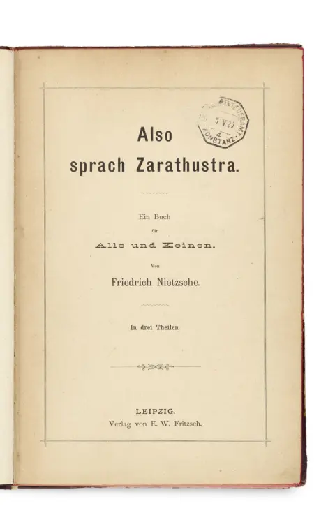 Friedrich Nietzsche – Aldus sprak Zarathoestra