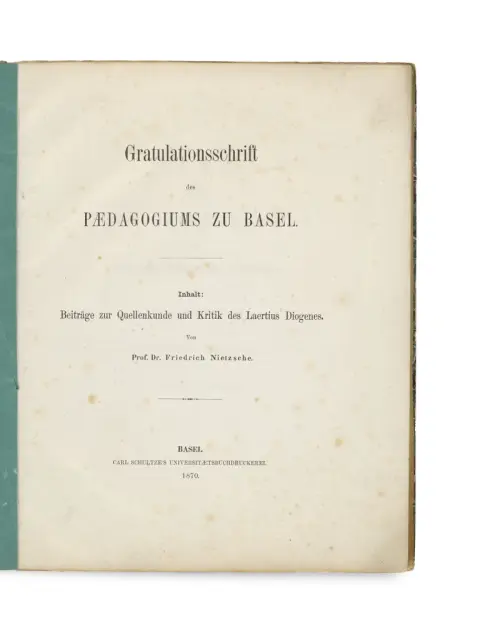 Friedrich Nietzsche – Bijdragen tot bronnenkennis en kritiek van Diogenes Laërtius