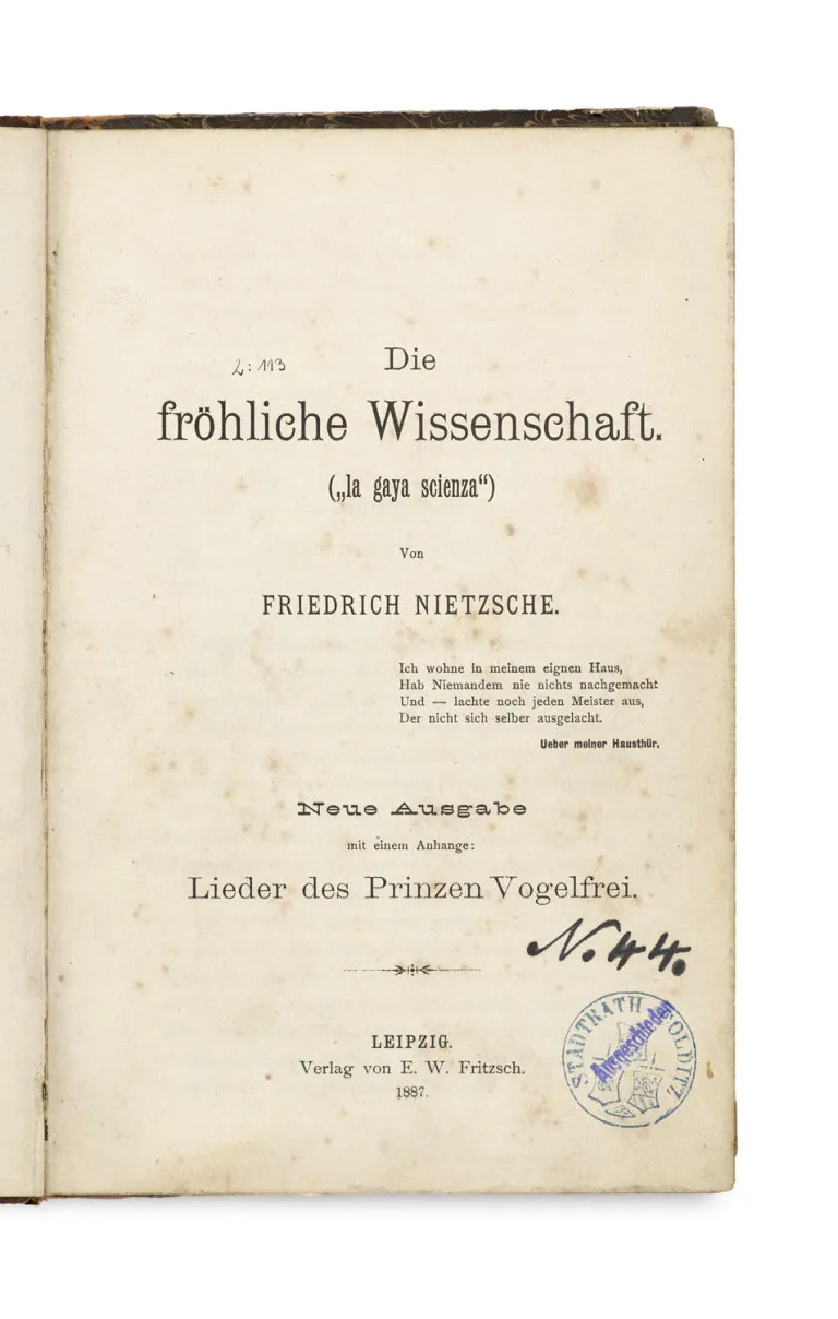 Friedrich Nietzsche – Radostná věda ("la gaya scienza")
