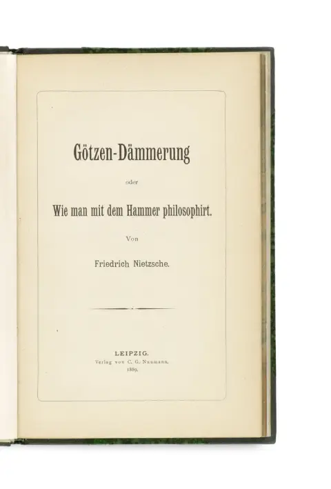 Friedrich Nietzsche – Crépuscule des idoles ou comment philosopher à coups de marteau