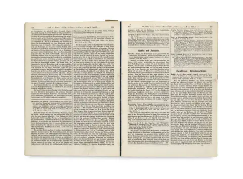 Friedrich Nietzsche – Collection de 8 premières éditions de Nietzsche dans "Literarisches Centralblatt für Deutschland", 1868-1870