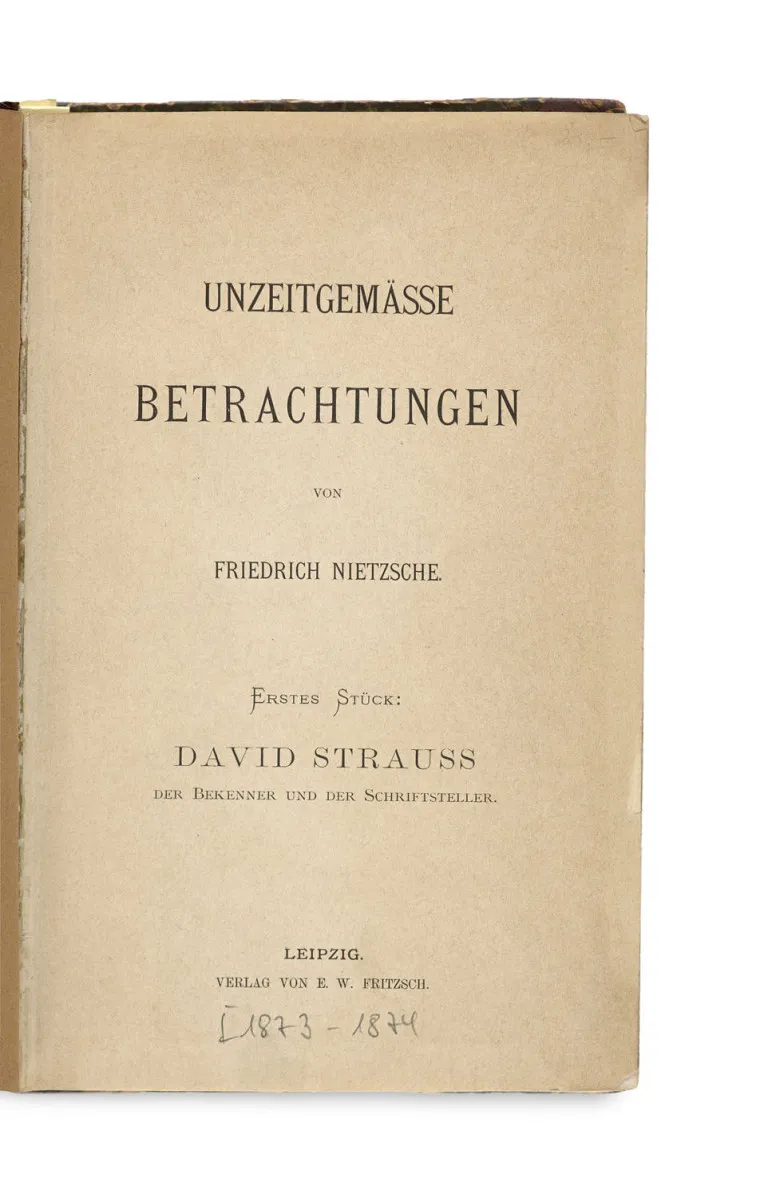 Friedrich Nietzsche – Considérations inactuelles tomes