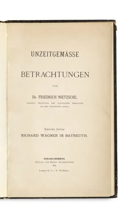 Friedrich Nietzsche – Considérations inactuelles