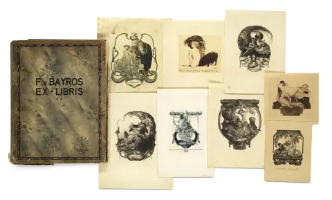 Franz von (pseud.: Coisy Le Conin) Bayros – Ex-Libris