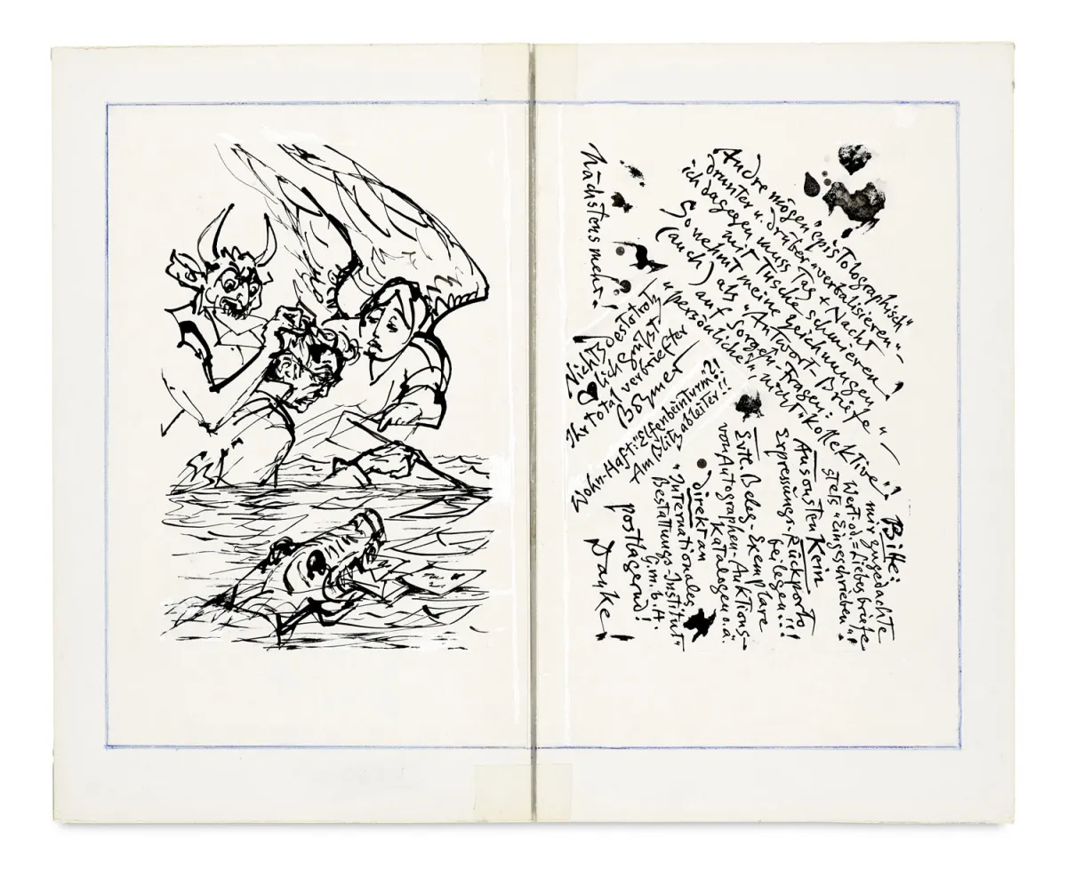 Gunter Böhmer – Tekening met tekstcollage