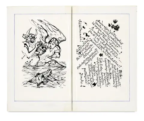 Gunter Böhmer – Tekening met tekstcollage
