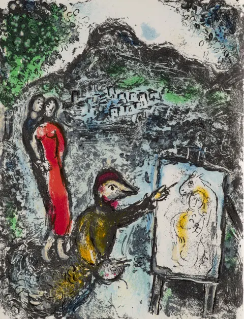 Marc Chagall – Collectie van twee werken met in totaal 3 originele lithografieën