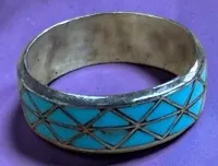 Bague en argent émaillée, taille 63, 3,08 g