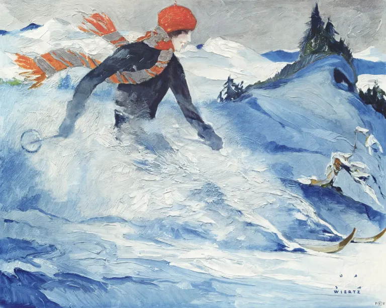 Jupp (Cáchy 1888 - 1939 Berlín) Wiertz – Christiania (lyžařka)