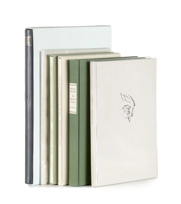 Collection de 7 imprimés bibliophiliques d'après-guerre