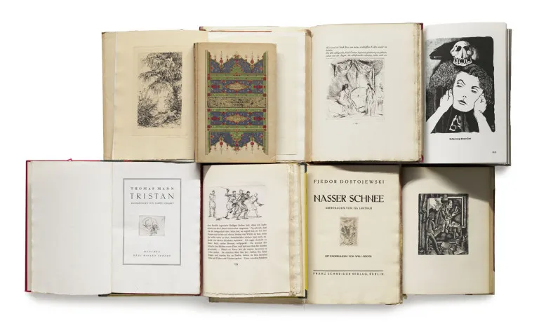 Collection de 8 œuvres bibliophiliques avec gravures originales