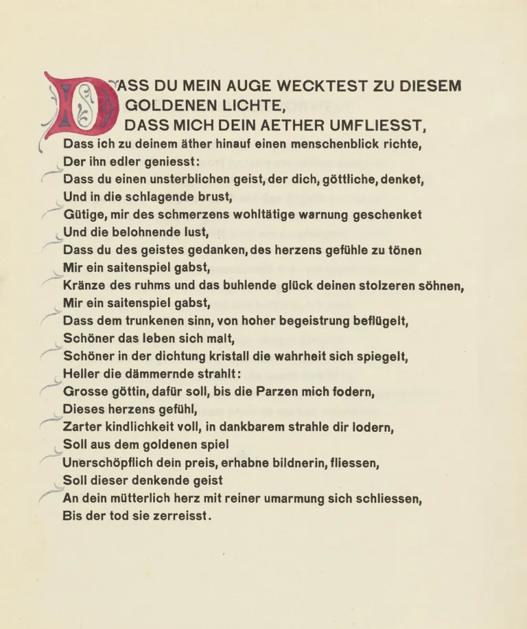 Friedrich Schiller – Que tu éveilles mon œil