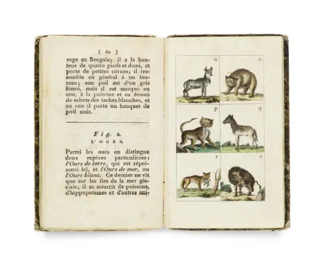 Nouvel Abecedaire avec des Conversations sur l'Histoire des Animaux ornés de jolies gravures