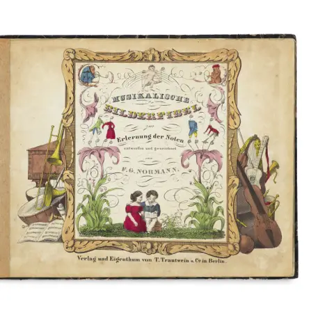 Friedrich Gustav Normann – Abécédaire musical illustré pour l'apprentissage des notes