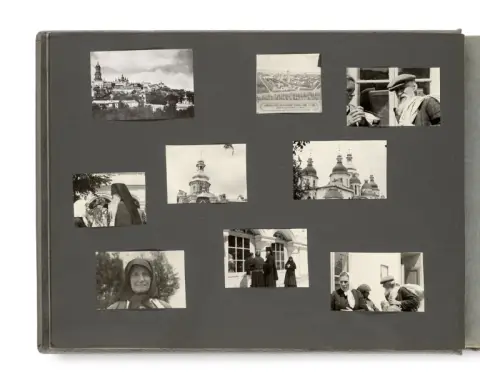 Hugo von Keyserlingk – Album photo d'un voyage de quatre semaines en Union soviétique avec plus de 200 photographies et cartes postales
