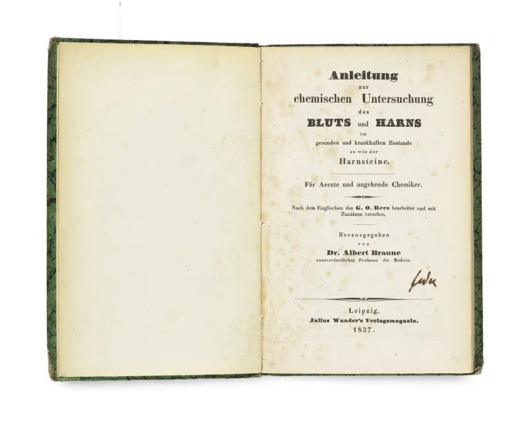 George Owen Rees – Manuel d'analyse chimique du sang et de l'urine à l'état sain et pathologique ainsi que des calculs urinaires