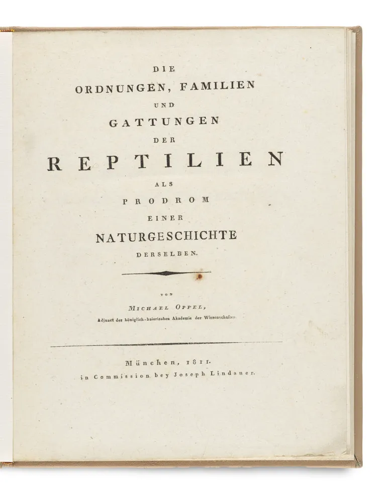 Michael Oppel – Die Ordnungen, Familien und Gattungen der Reptilien als Prodrom einer Naturgeschichte derselben