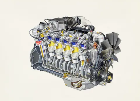 Collection de 9 illustrations techniques pour BMW