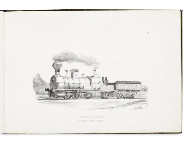 Carl Ritter von Ghega – Atlante di 8 tavole al quadro dei progressi principali delle strade ferrate del decennio 1840-1850 e dei…