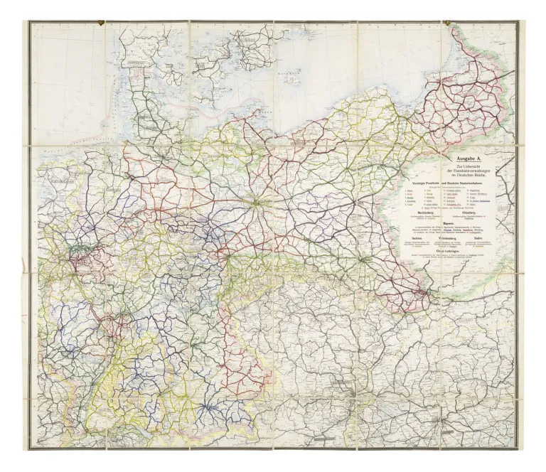 Sbírka map a plánů německých drah