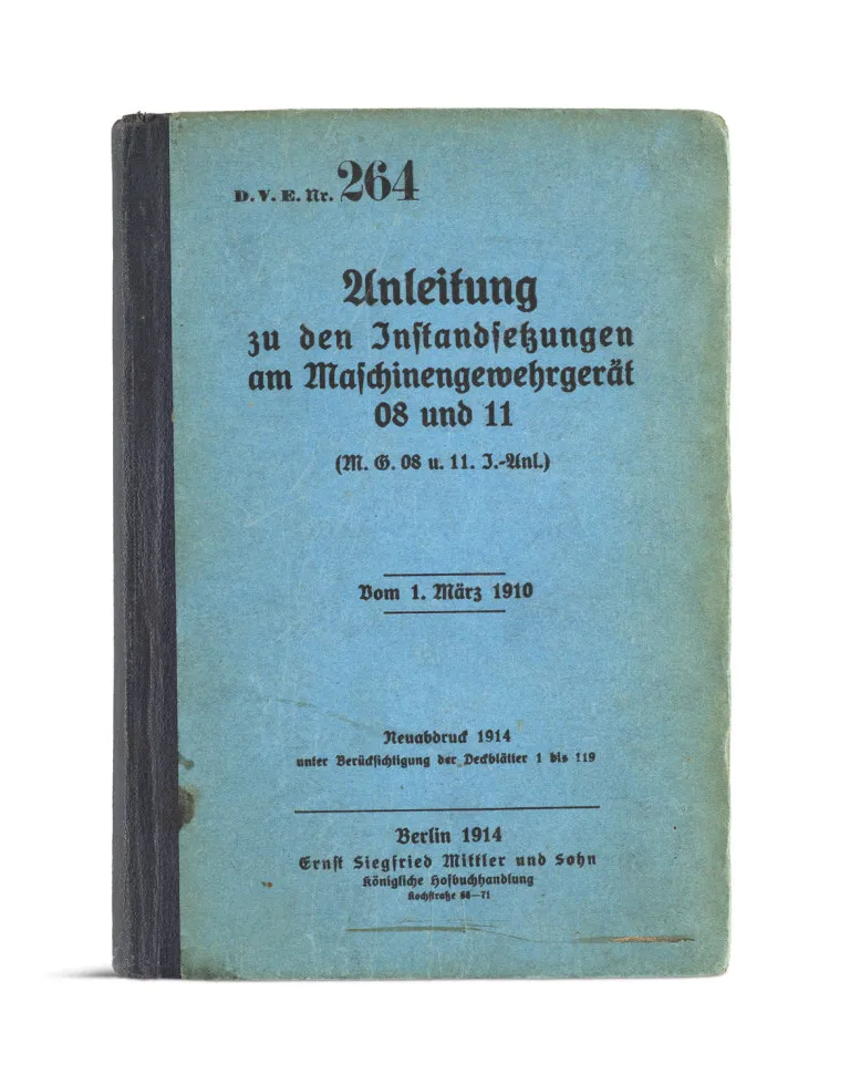 Návod k opravám zařízení kulometu 08 a 11 (M.G. 08 a 11 I.-Anl.)