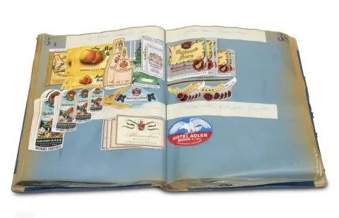 Gebrüder Illert G.m.b.H. – Album exceptionnel d'étiquettes originales allemandes de vin, liqueur, jus, hôtel et fromage