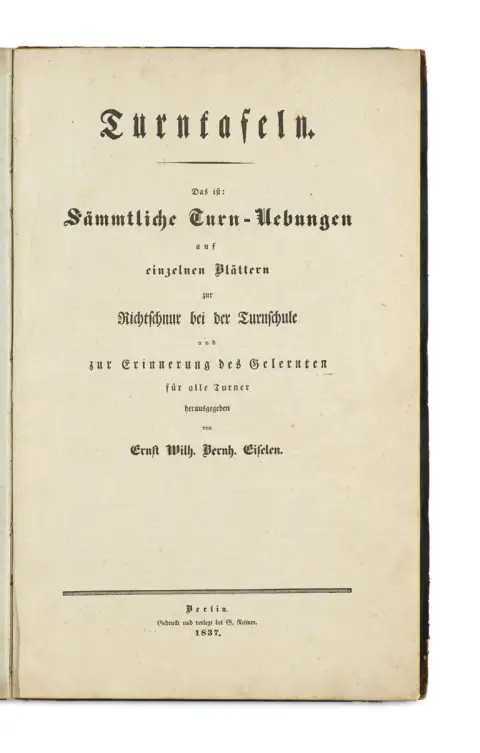 Ernst W. B. Eiselen – Planches de gymnastique