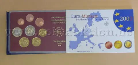 4 набора обиходных монет евро: ФРГ, Словения, Мальта и Кипр