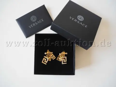 1 boucles d'oreilles Versace avec strass