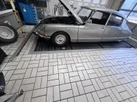 1 pont élévateur ciseaux Consul H316, année 2003, révision générale 2024, capacité de charge 3500 kg avec accessoires de mesure