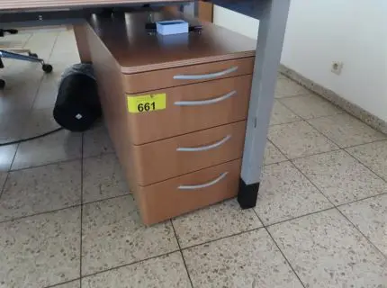 2 мобильных тумбы, бук, 3 ящика