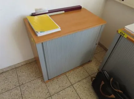 2 sideboards, approx. 1 m x 80 cm, 1 roller door