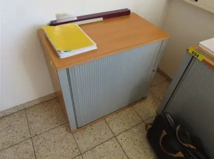 2 sideboards, approx. 1 m x 80 cm, 1 roller door