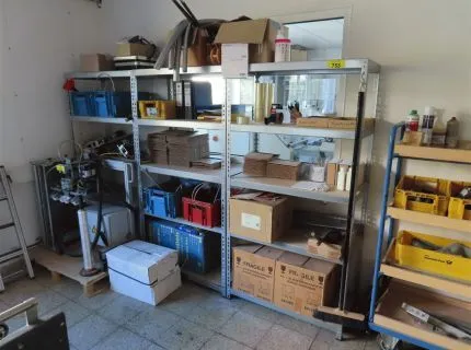 3 Metallsteckregale, ca. 1,20 m x 1,80 m