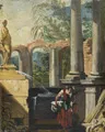 Марко Риччи, Античные руины с прачкой. Последователь XVIII в.