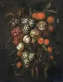Jan Pauwel Gillemans the Elder (attributed) "Festoon with Fruits". Circa 1670.
