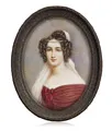 Miniature portrait de Crescentia von Öttingen-Öttingen et Wallerstein. Après 1860.