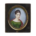 Jeremias David Fiorino (attribué), miniature portrait d'Olimpia Buti (?). 1824.