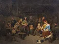 Кристиан Фридрих Гонне, Серенада в трактире. 1844.