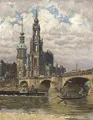 Fritz Beckert, Dresden – Blick über die Elbe auf Augustusbrücke und Hofkirche. Frühe 1940er Jahre.