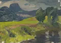 Elisabeth Andrae "Lilienstein – Elbsandsteingebirge". Circa 1915.
