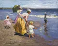 A. de Fleury, A summer day by the sea. Probably 1980s/1990s.