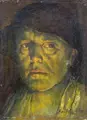 Karl Ernst Hänsel, Head of a man with cap. 1944.
